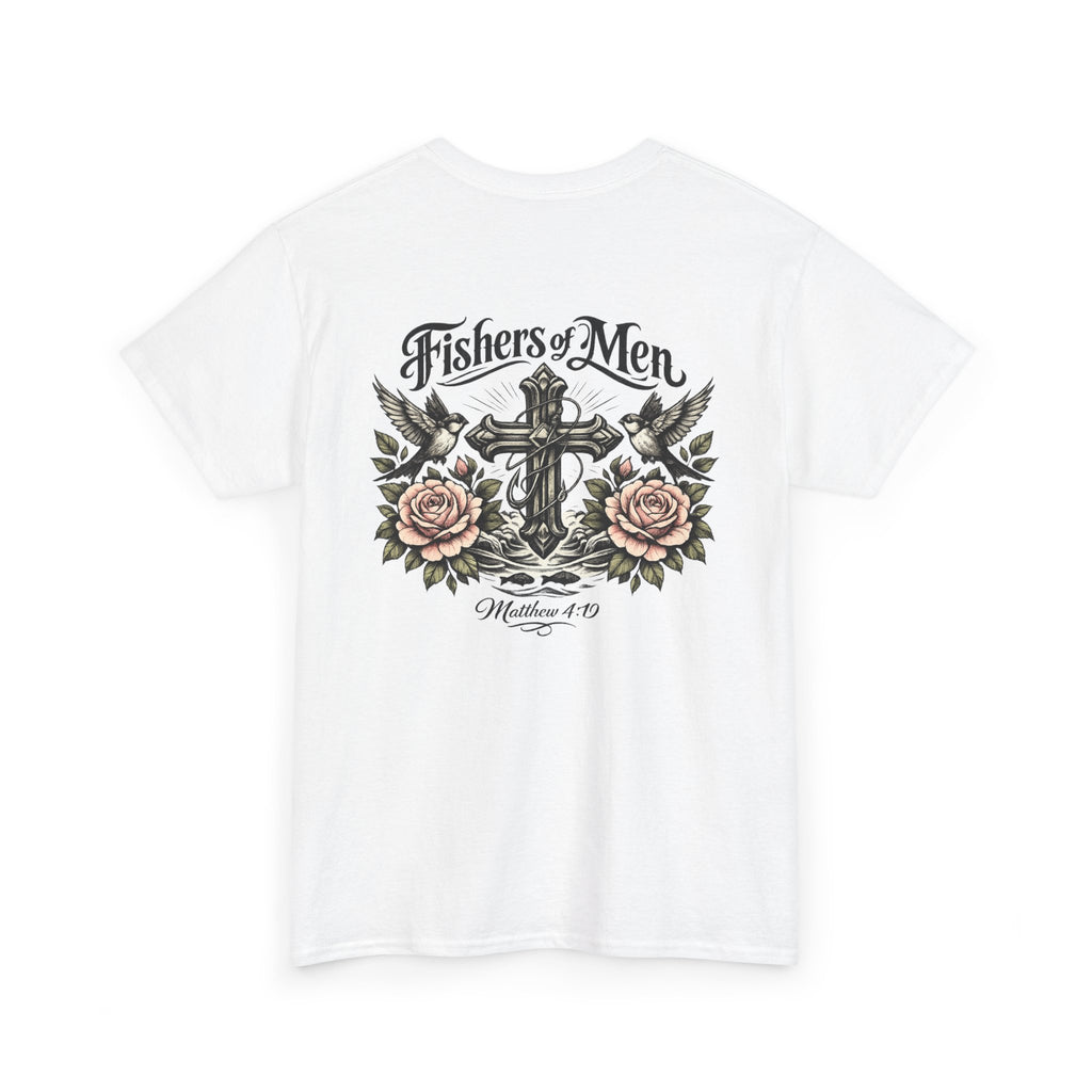 Fishers of Men Matthew 4:19 Scripture Tee | Christian Vintage Tattoo Streetwear