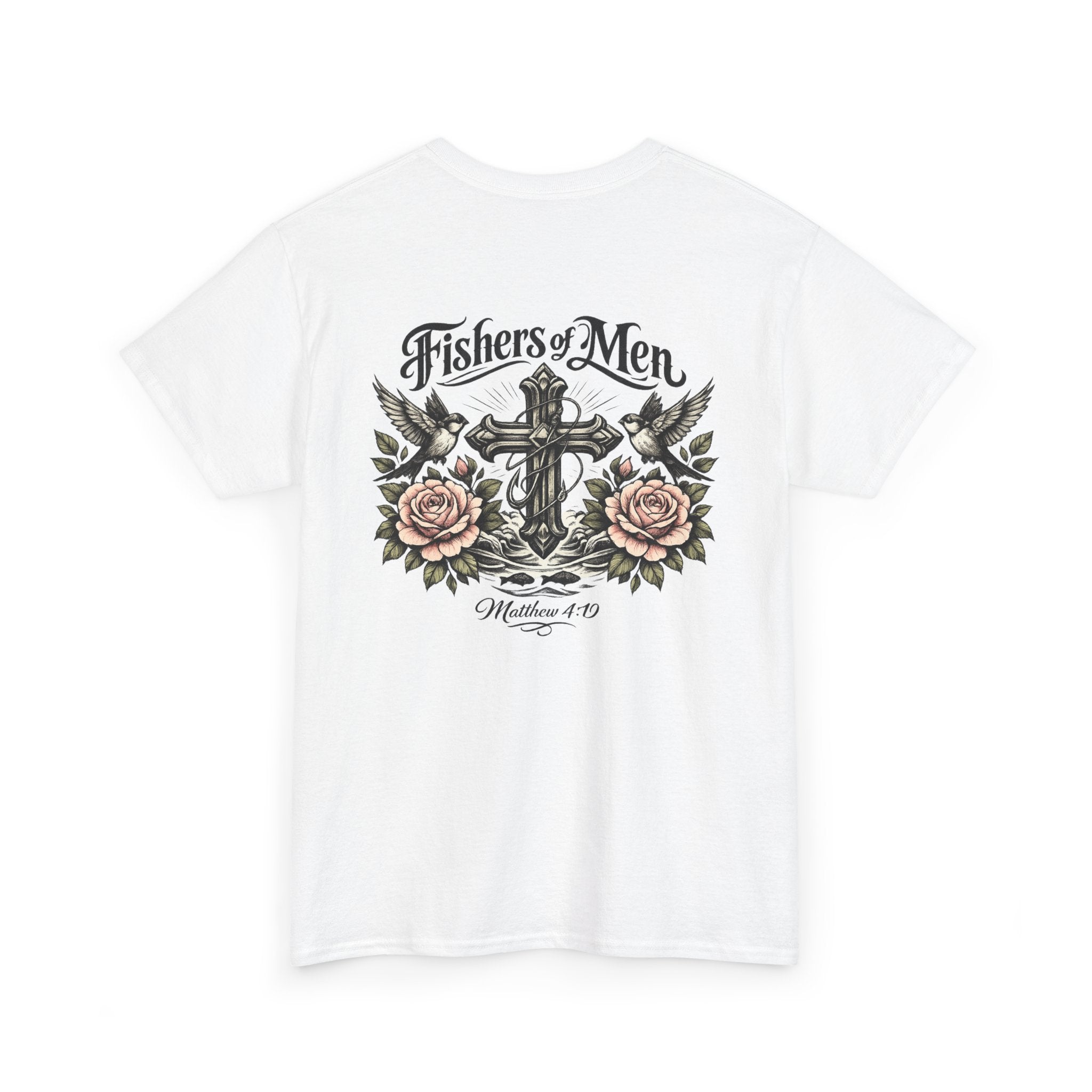 Fishers of Men Matthew 4:19 Scripture Tee | Christian Vintage Tattoo Streetwear