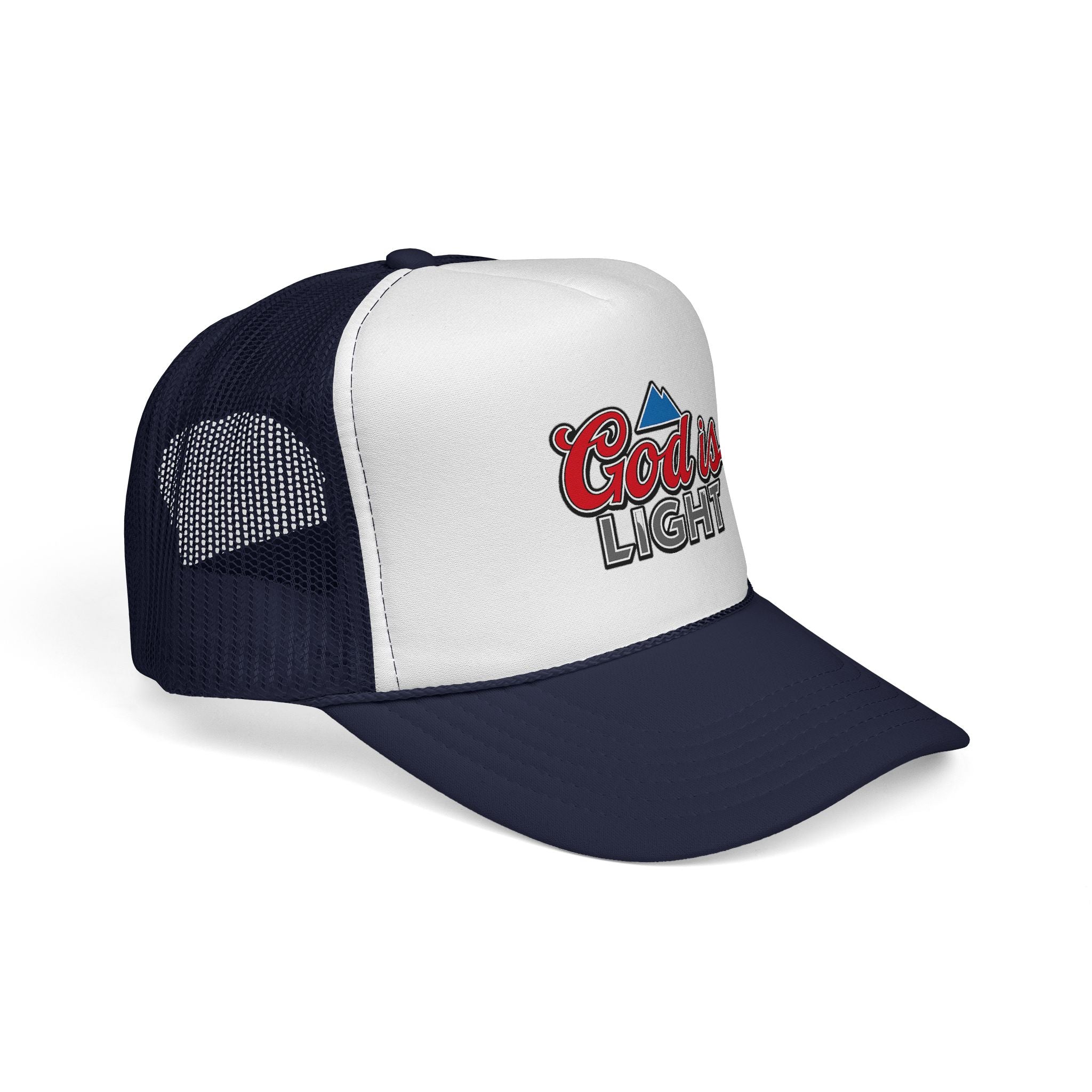 God Is Light Trucker Cap — Faith-Inspired Mesh Back Hat
