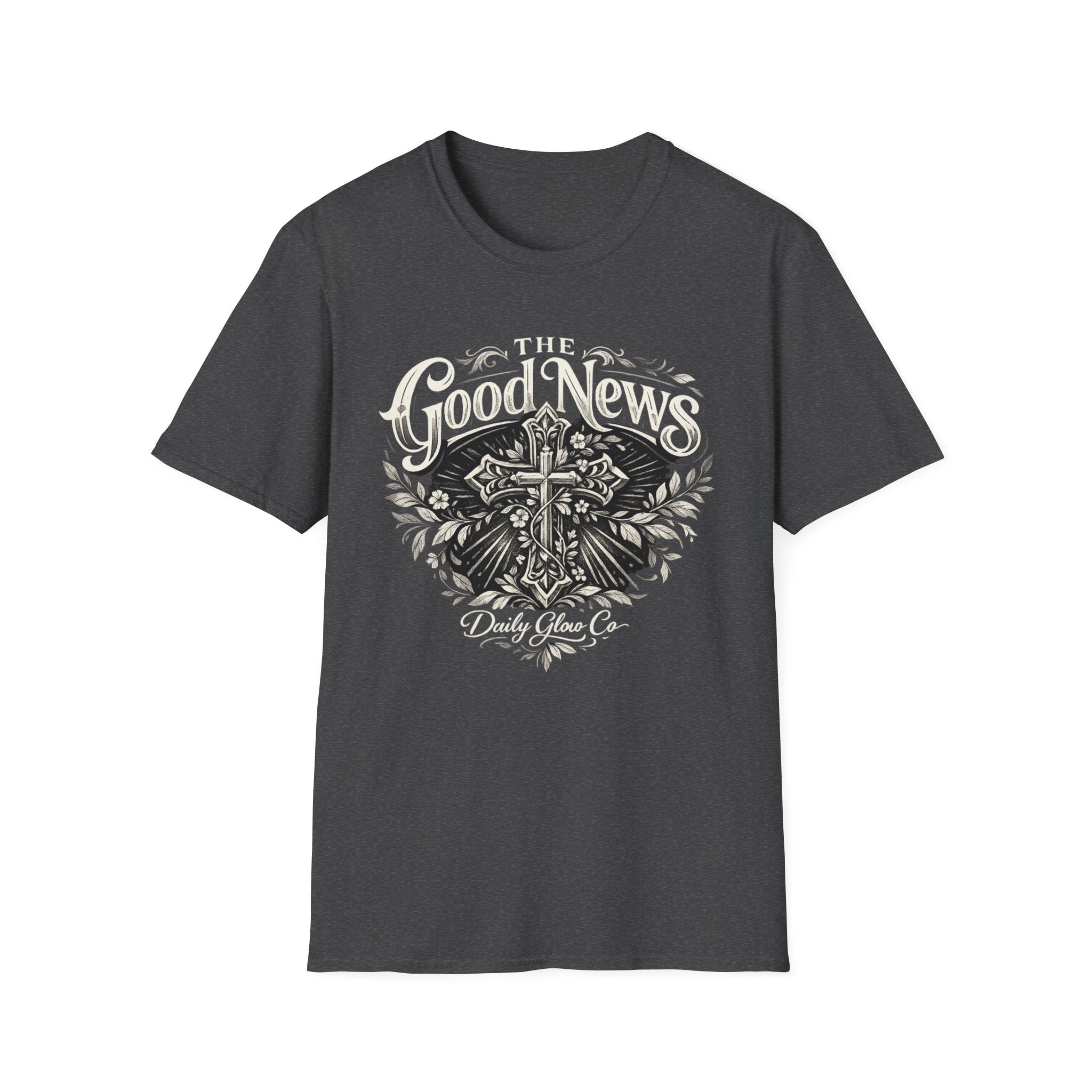 The Good News Cross Christian Streetwear T-Shirt | Faith Graphic Tee