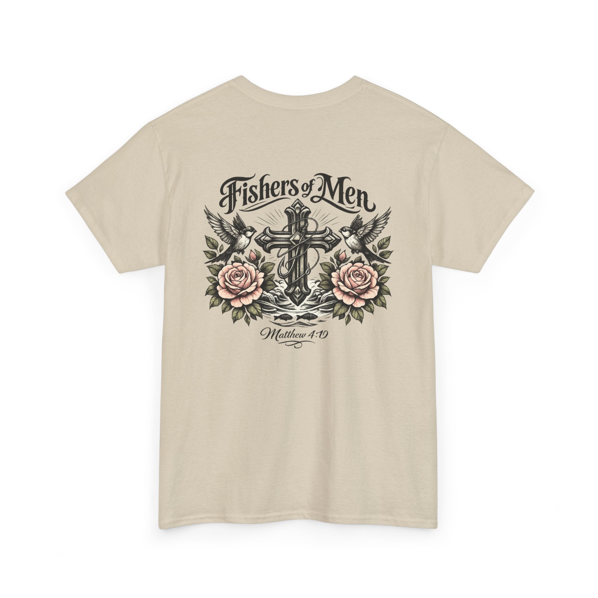 Fishers of Men Matthew 4:19 Scripture Tee | Christian Vintage Tattoo Streetwear