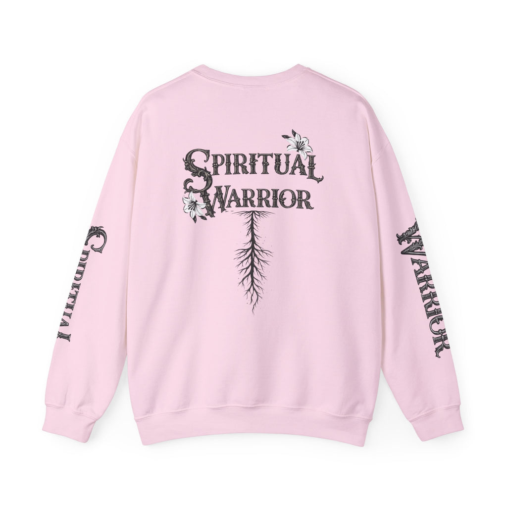 Spiritual Warrior Crewneck Sweatshirt I Motivational Fleece Lined Pullover