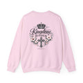 Kingdom Minded Floral Christian Inspirational Sweatshirt | Faith Typography, Floral Accent