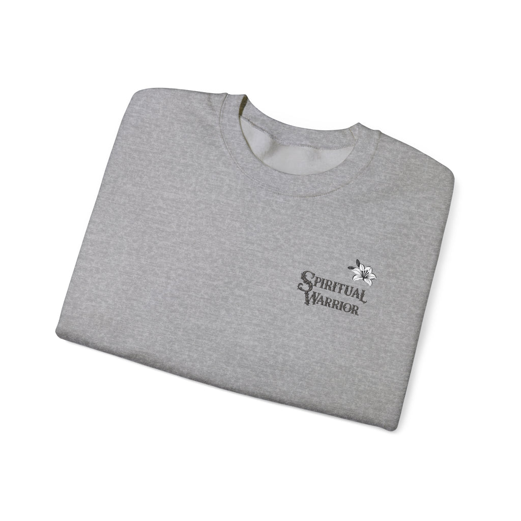 Spiritual Warrior Crewneck Sweatshirt I Motivational Fleece Lined Pullover