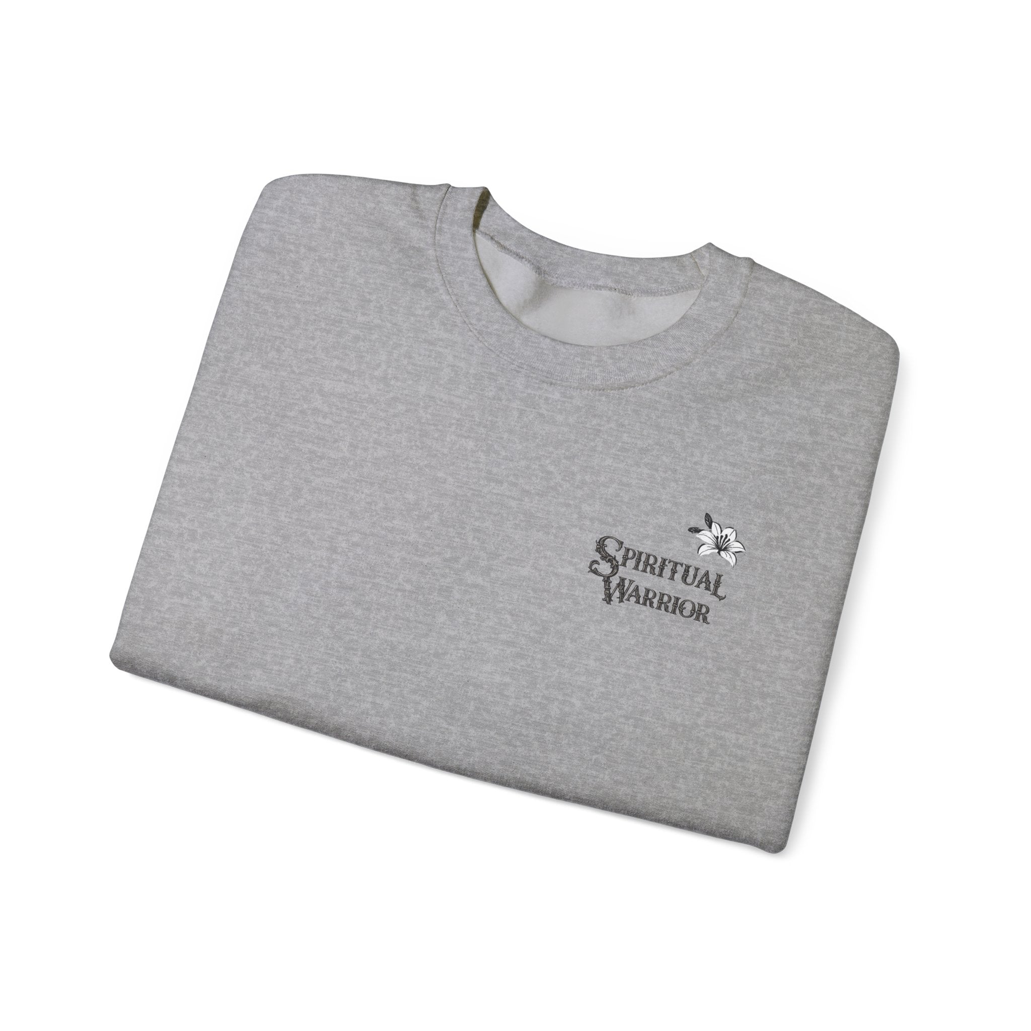 Spiritual Warrior Crewneck Sweatshirt I Motivational Fleece Lined Pullover