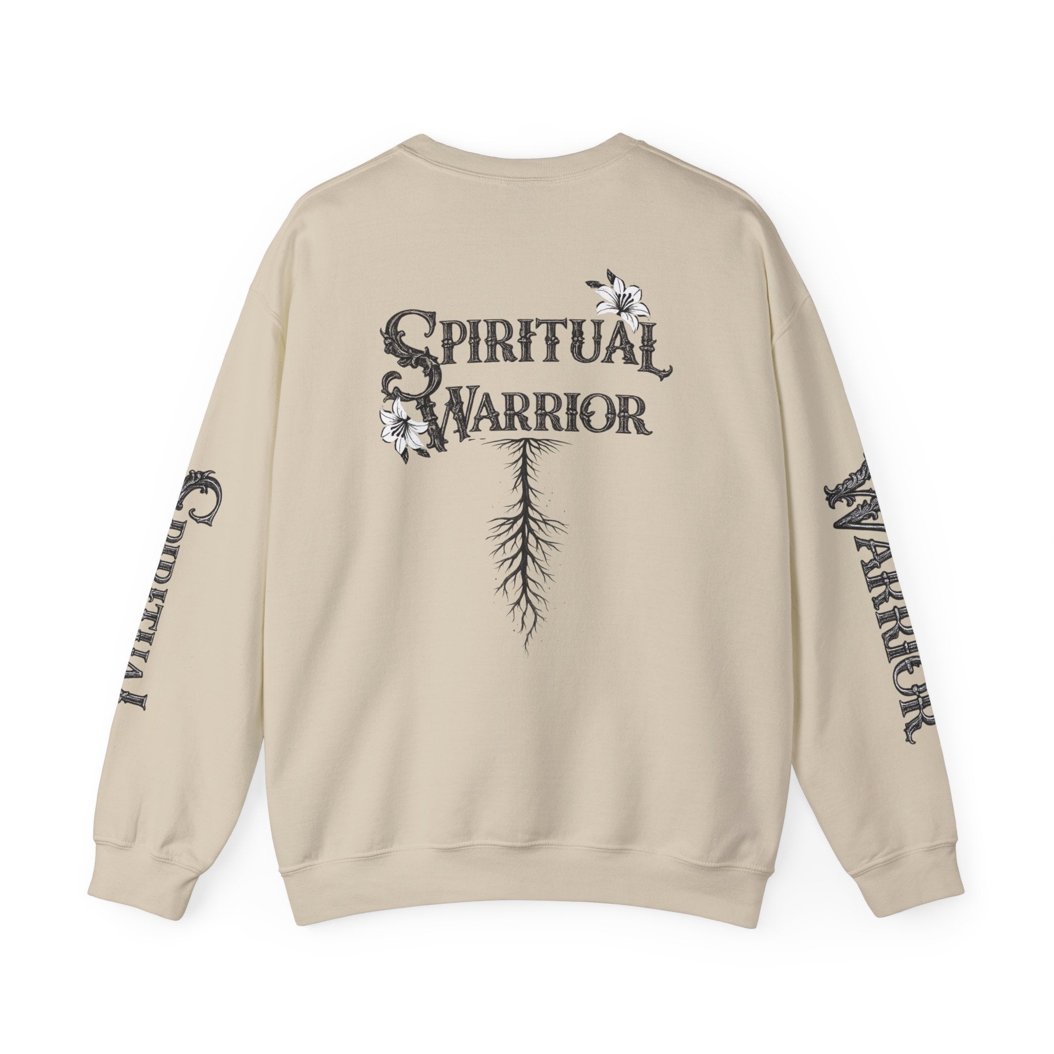 Spiritual Warrior Crewneck Sweatshirt I Motivational Fleece Lined Pullover
