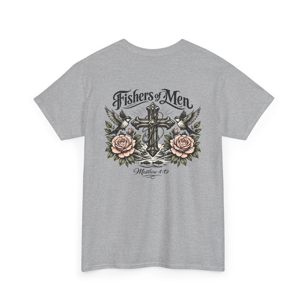 Fishers of Men Matthew 4:19 Scripture Tee | Christian Vintage Tattoo Streetwear