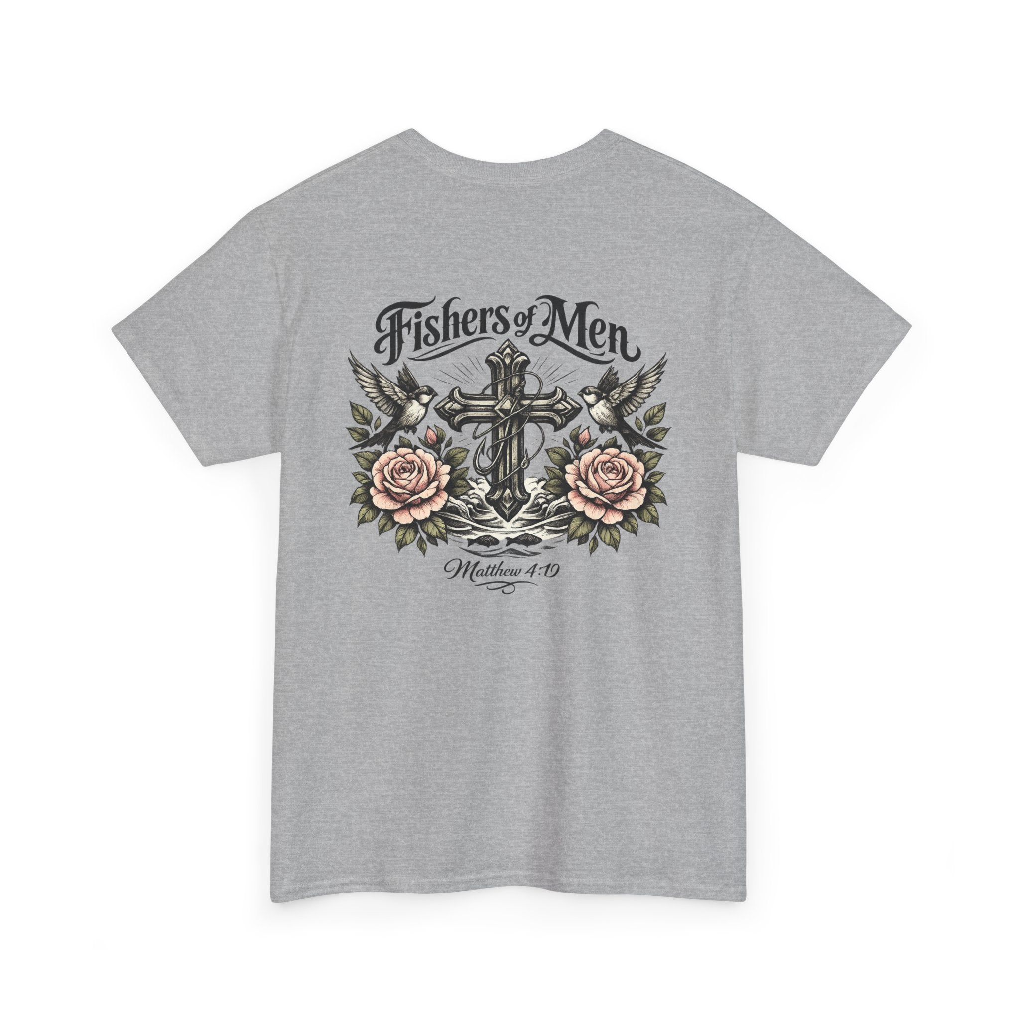 Fishers of Men Matthew 4:19 Scripture Tee | Christian Vintage Tattoo Streetwear