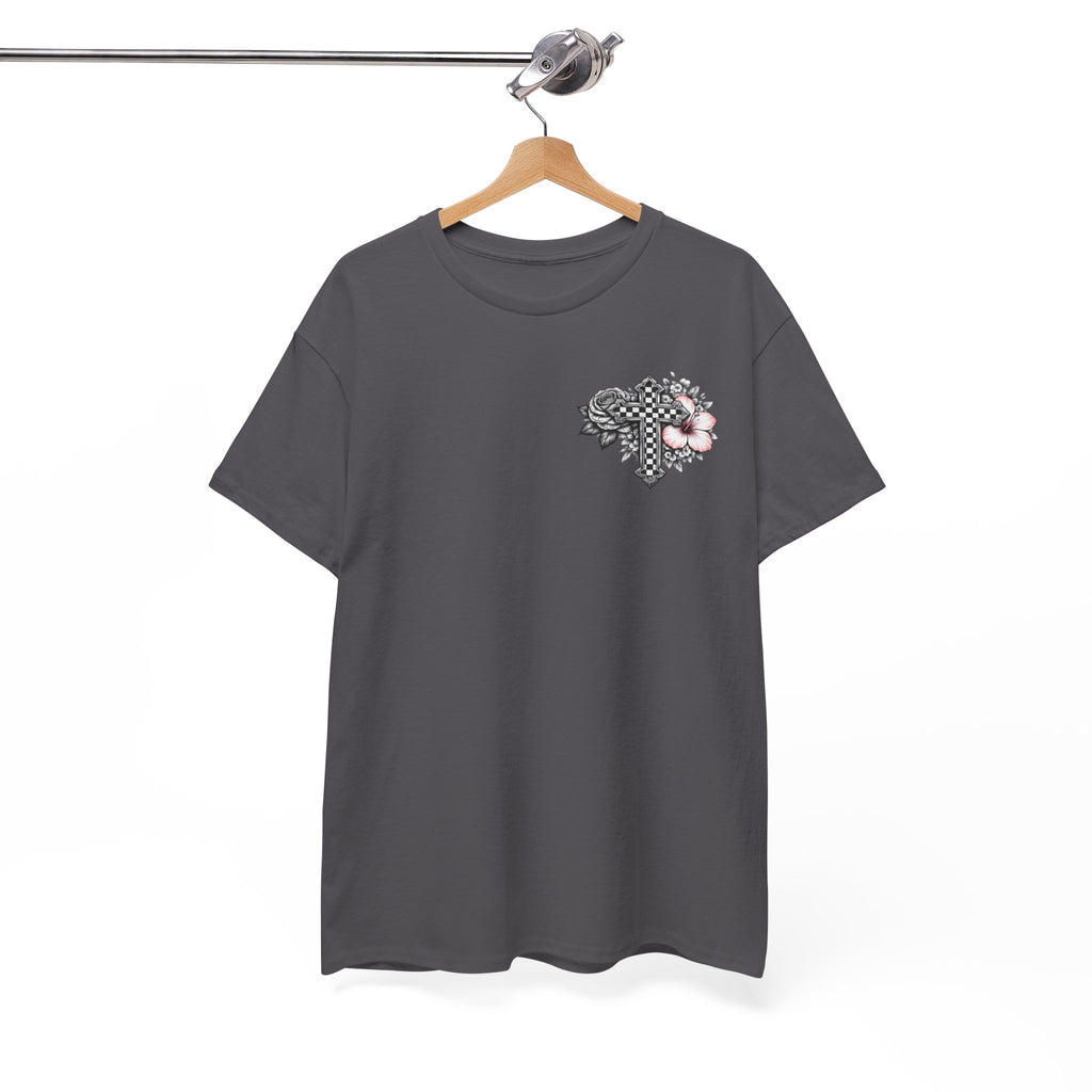 I Am Who I Am Cross Floral T‑Shirt — Inspirational Christian Tee (Exodus 3:14)