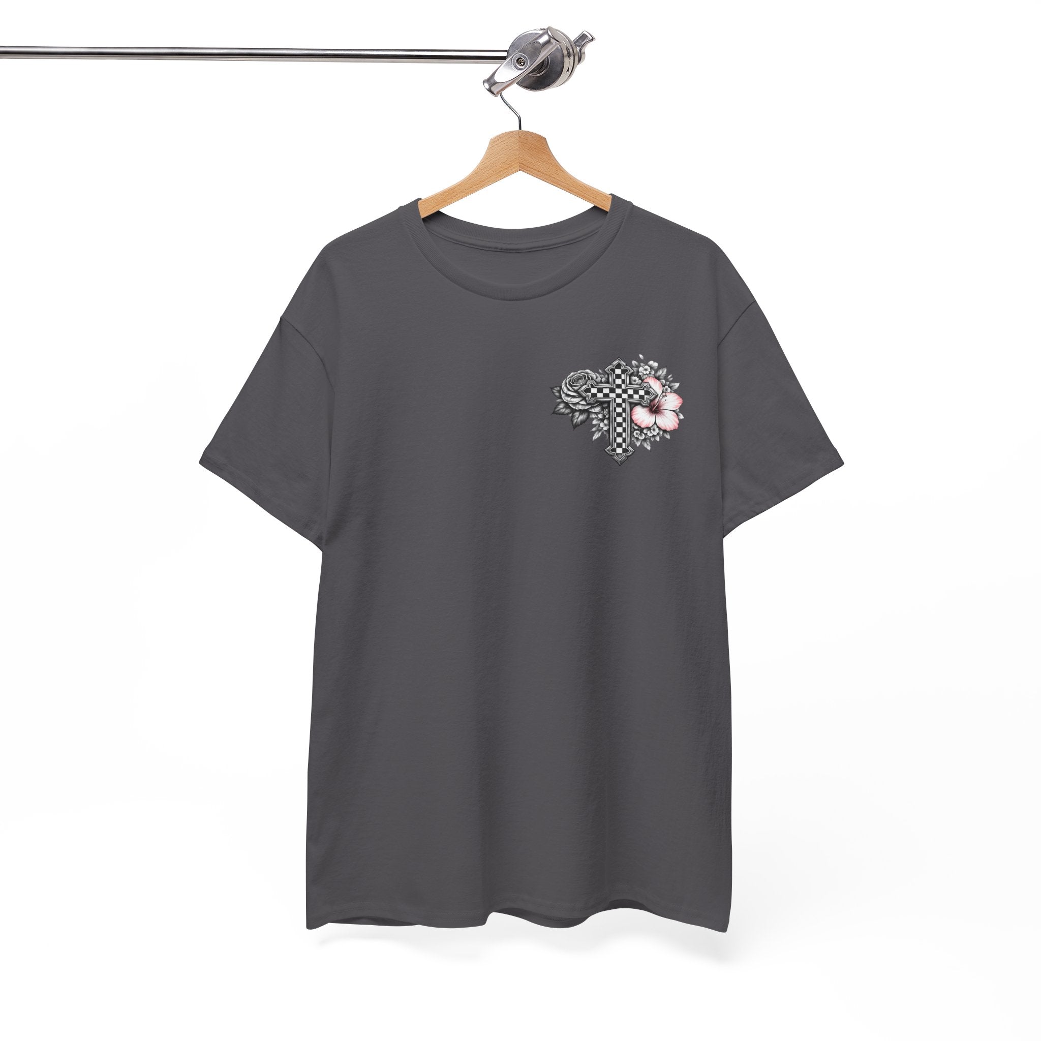 I Am Who I Am Cross Floral T‑Shirt — Inspirational Christian Tee (Exodus 3:14)