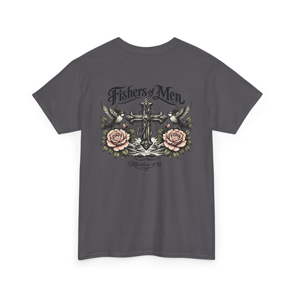 Fishers of Men Matthew 4:19 Scripture Tee | Christian Vintage Tattoo Streetwear
