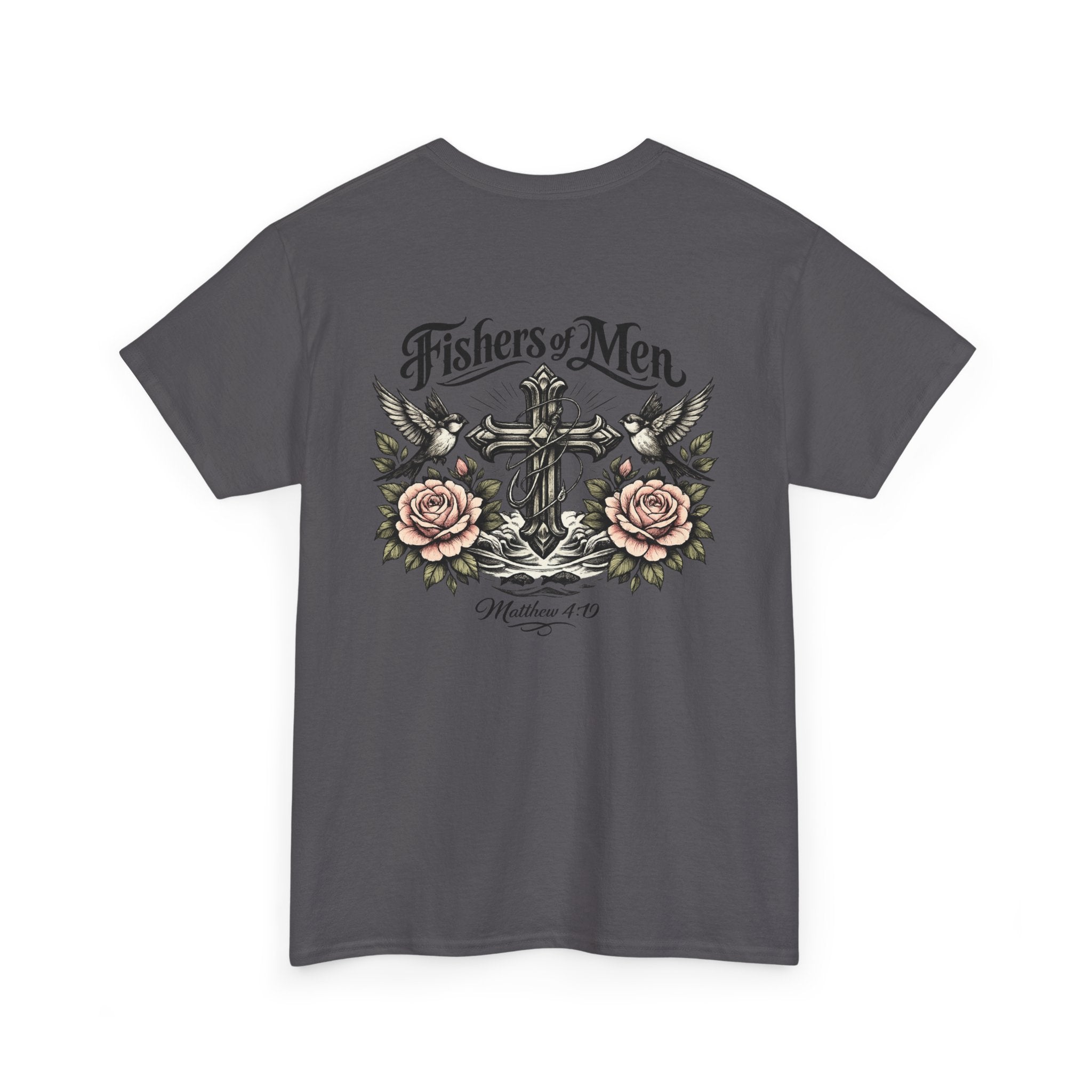 Fishers of Men Matthew 4:19 Scripture Tee | Christian Vintage Tattoo Streetwear