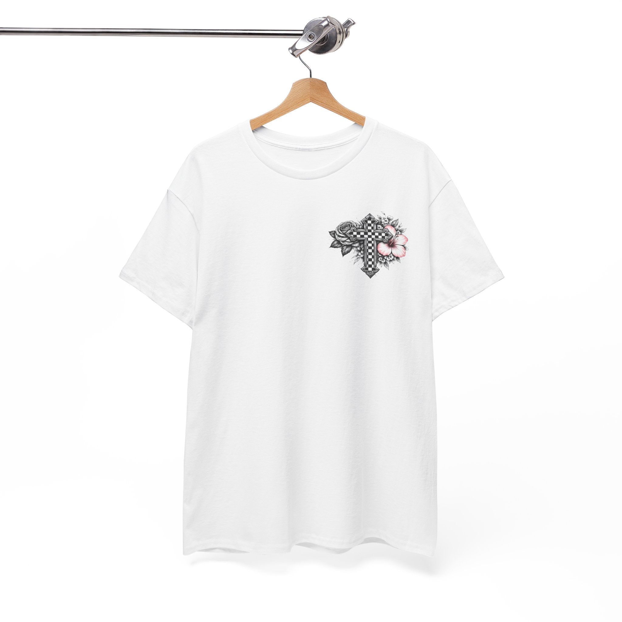 I Am Who I Am Cross Floral T‑Shirt — Inspirational Christian Tee (Exodus 3:14)