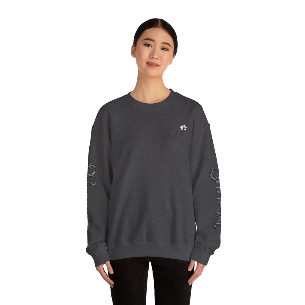 Spiritual Warrior Crewneck Sweatshirt I Motivational Fleece Lined Pullover