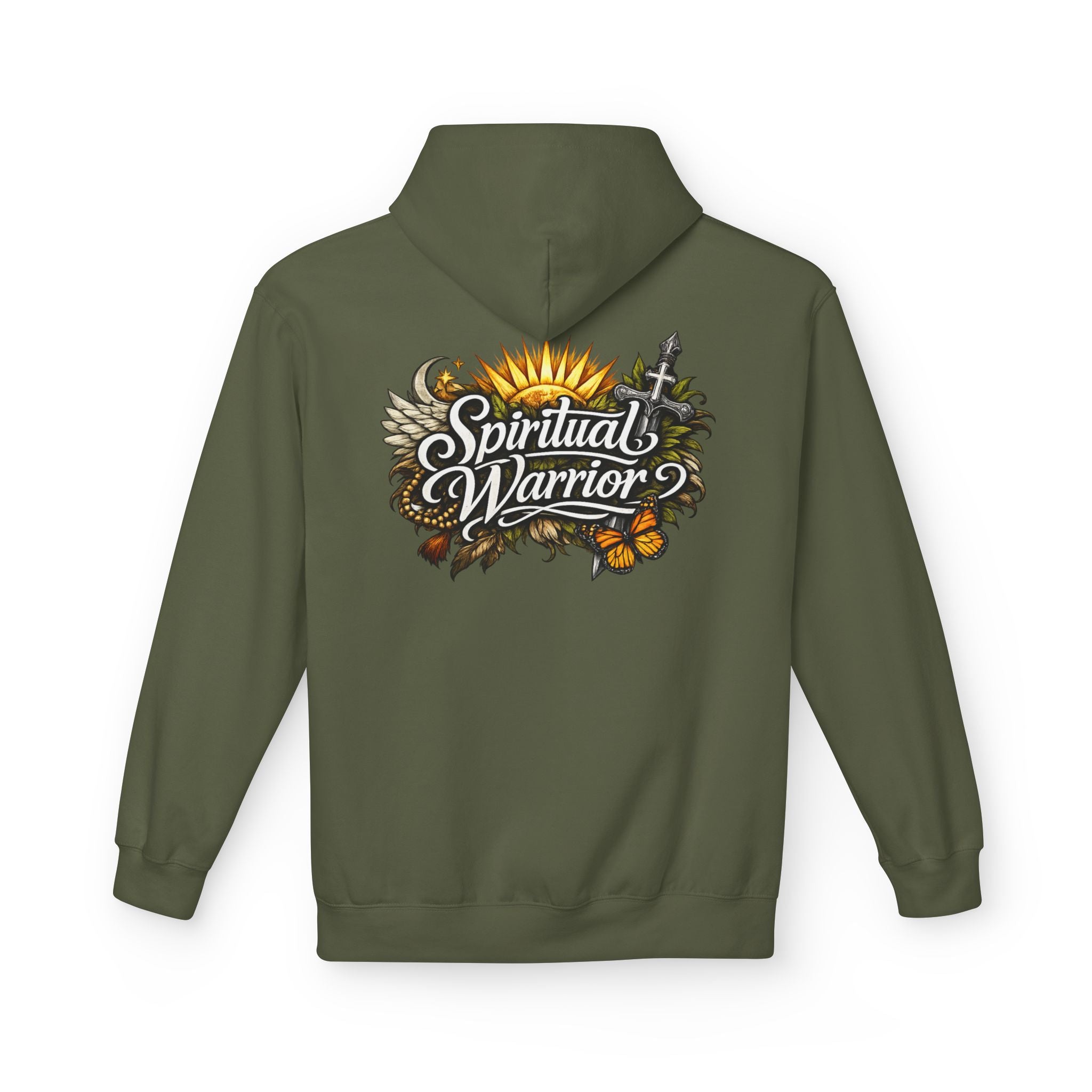 Spiritual Warrior Motivational Christian Streetwear Hoodie | Faith Floral Streetwear