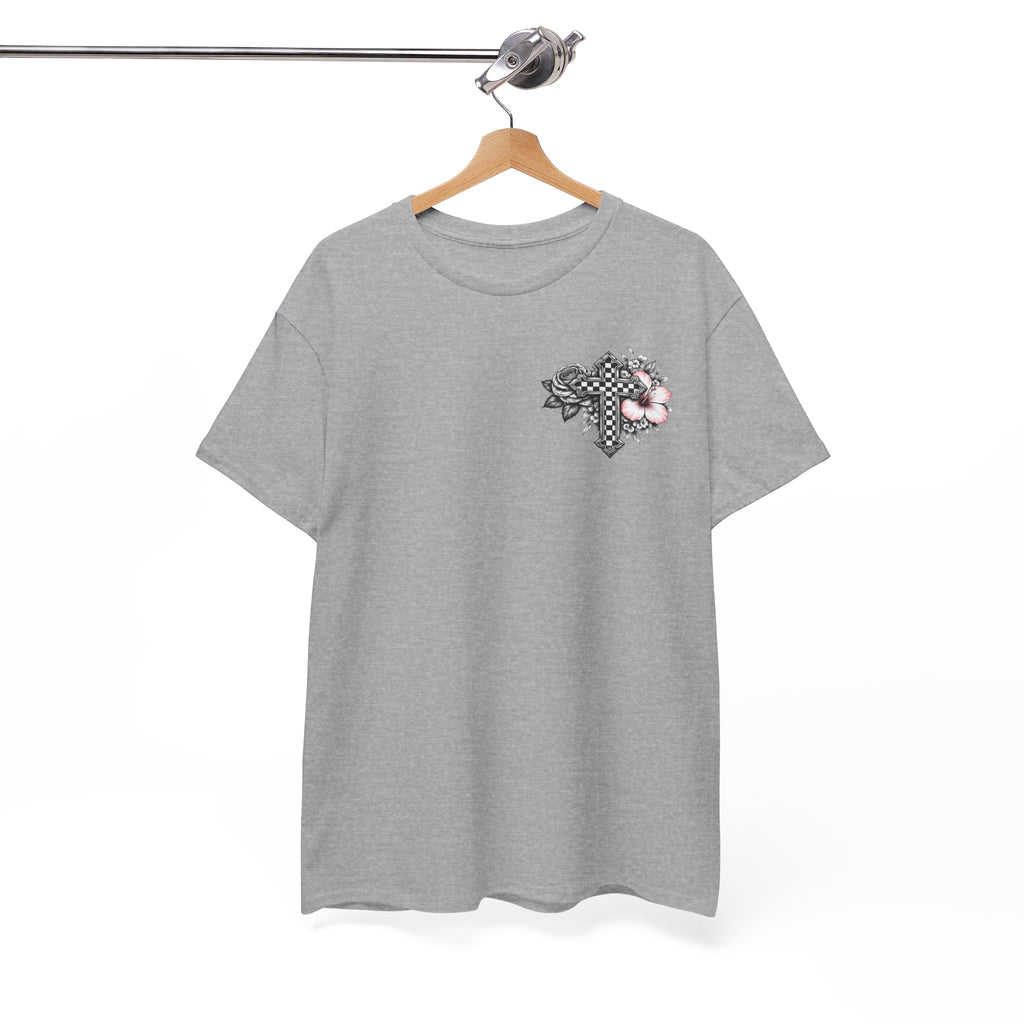 I Am Who I Am Cross Floral T‑Shirt — Inspirational Christian Tee (Exodus 3:14)