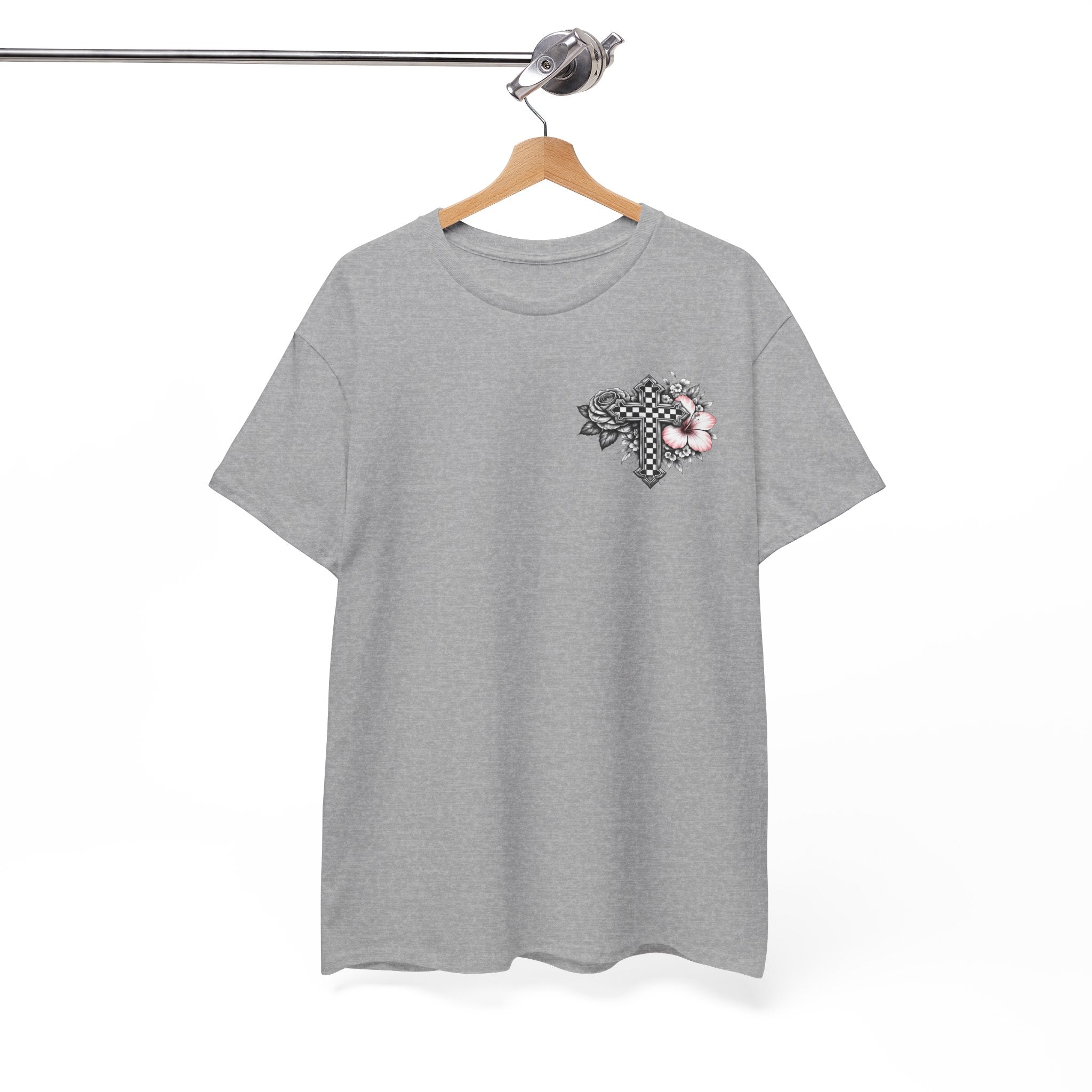 I Am Who I Am Cross Floral T‑Shirt — Inspirational Christian Tee (Exodus 3:14)