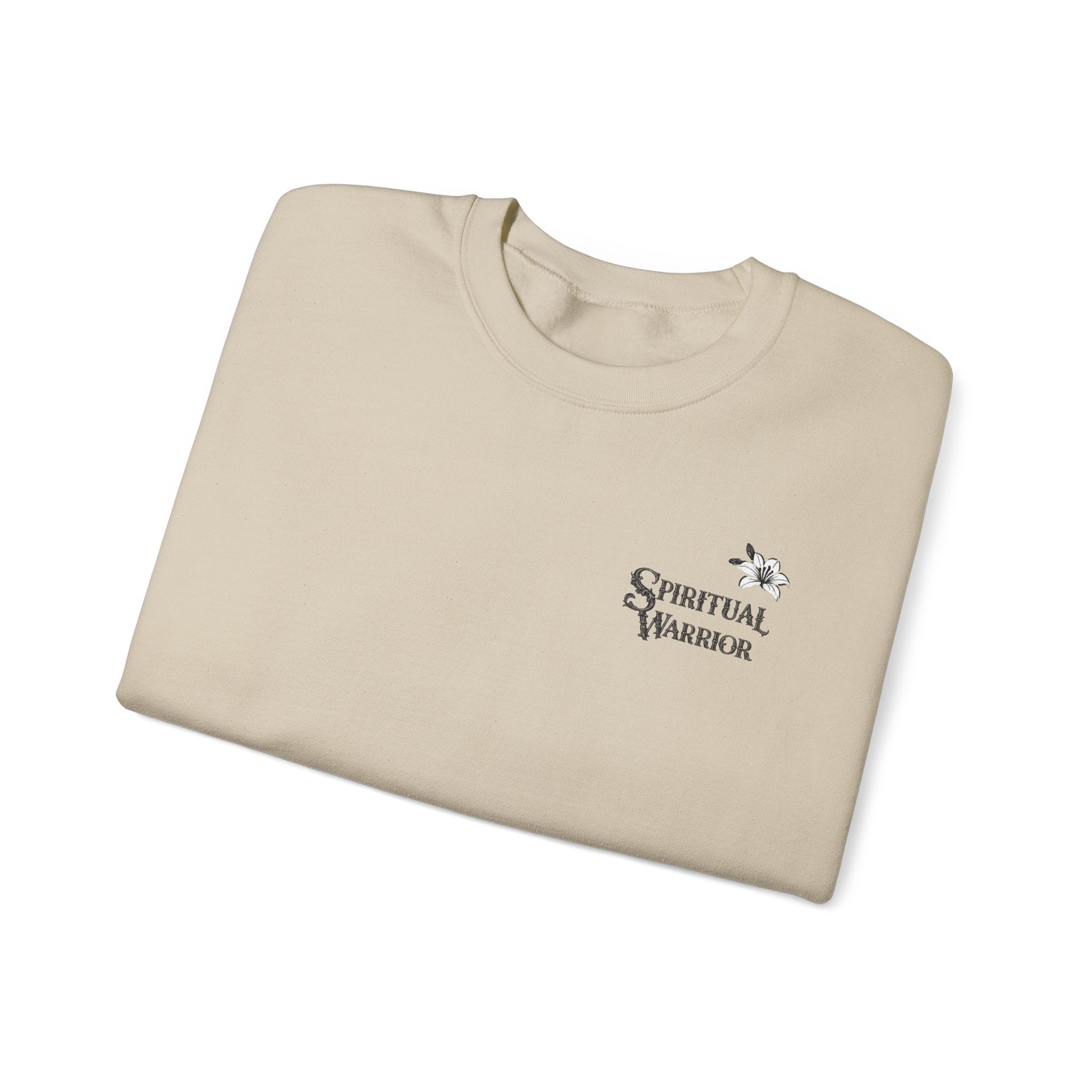 Spiritual Warrior Crewneck Sweatshirt I Motivational Fleece Lined Pullover