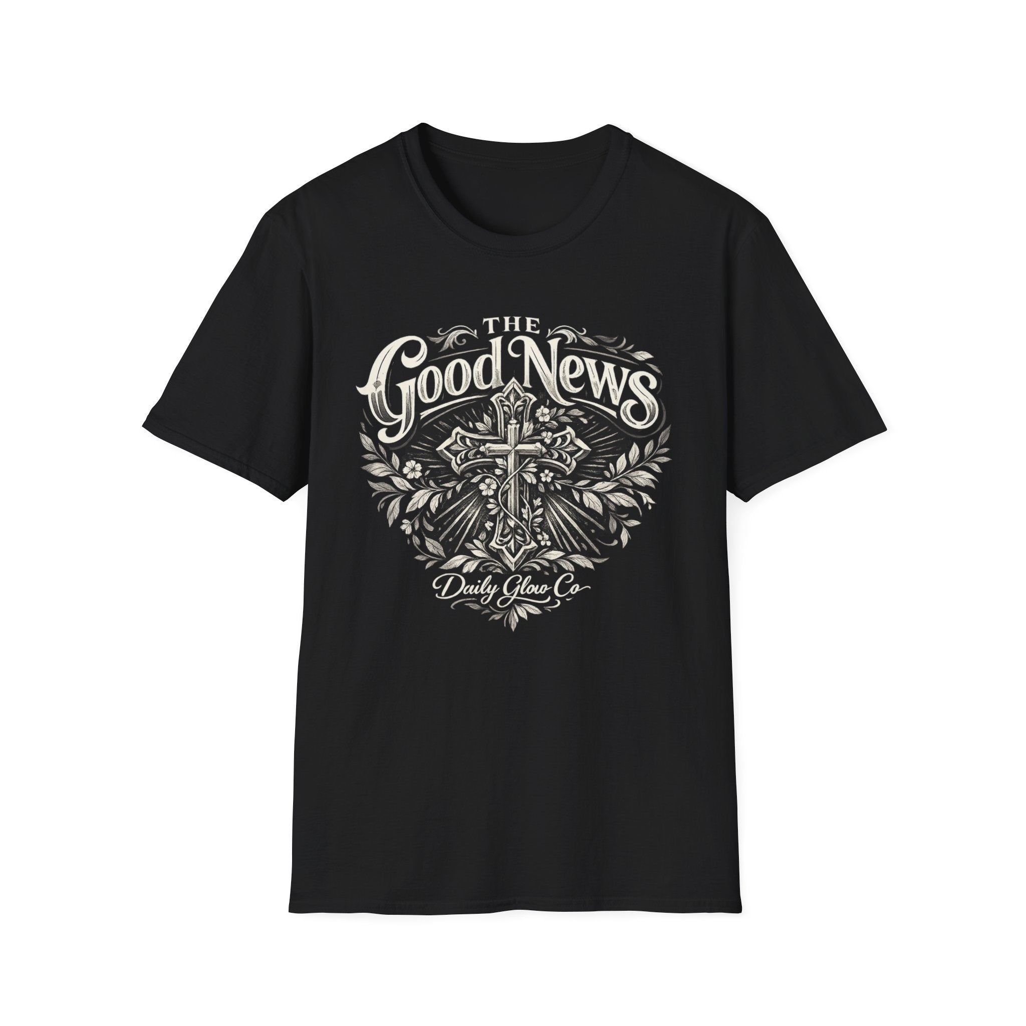 The Good News Cross Christian Streetwear T-Shirt | Faith Graphic Tee