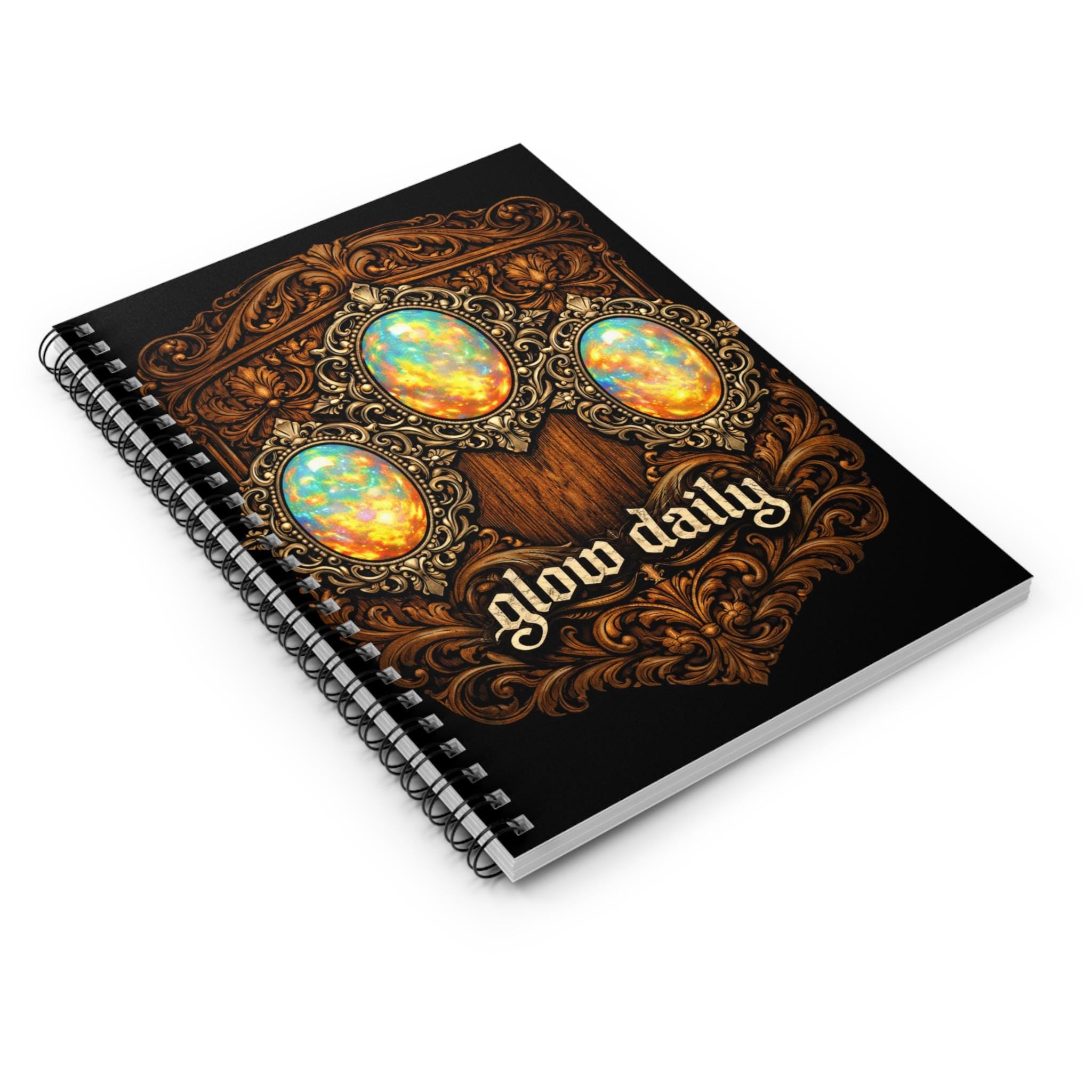 Glow Daily, Spiral Notebook | Vintage Motivational Ruled Journal