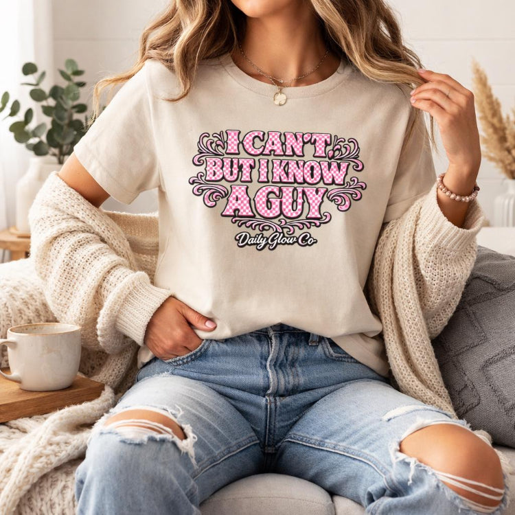 I Can't But I Know A Guy T-Shirt | Christian Faith Motivational Scripture Apparel