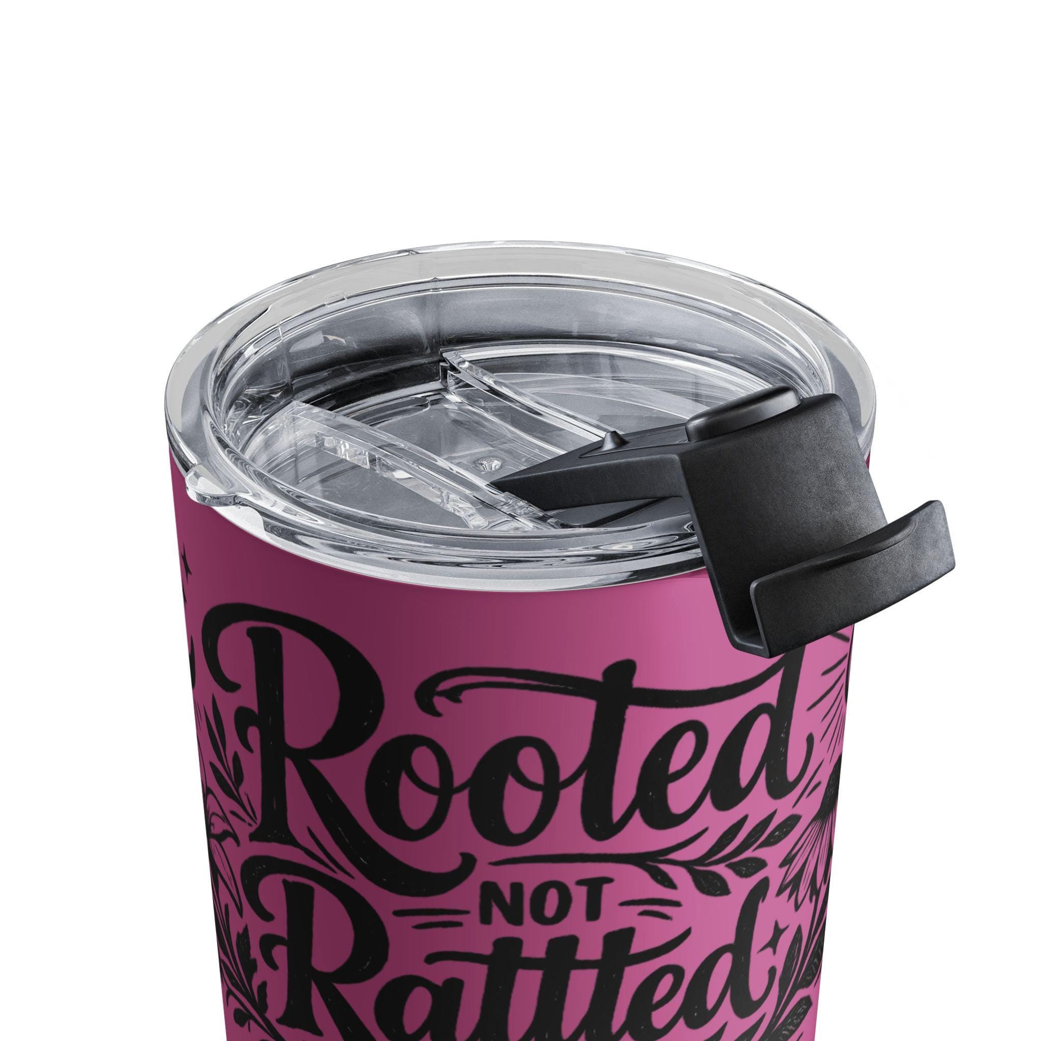 Rooted Not Rattled Tumbler 10oz | Faith Inspired Christian Coffee Cup
