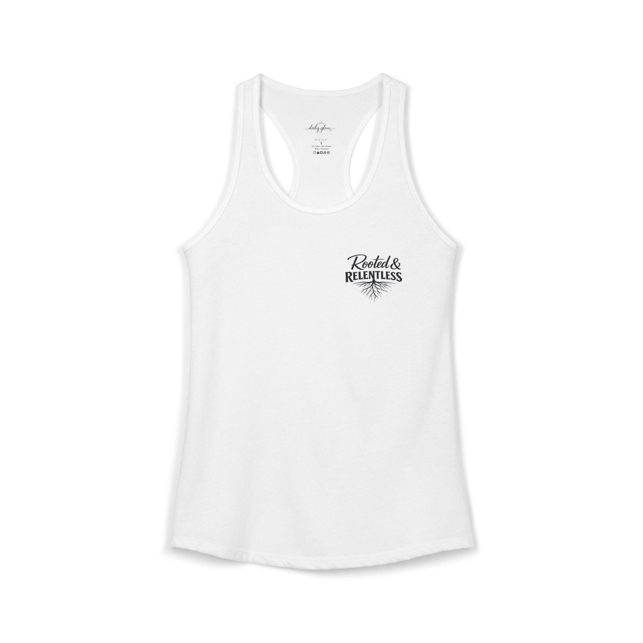 Rooted & Relentless Racerback Tank | Motivational Women's Workout Tank