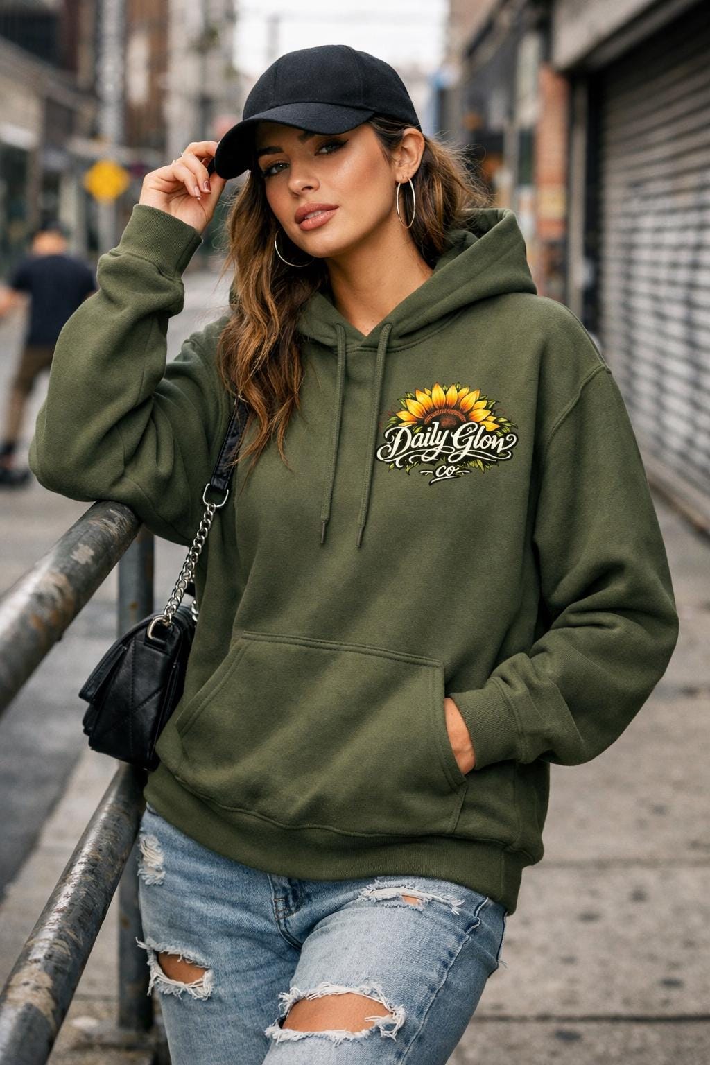 Spiritual Warrior Motivational Quote Hoodie | Faith Floral Streetwear