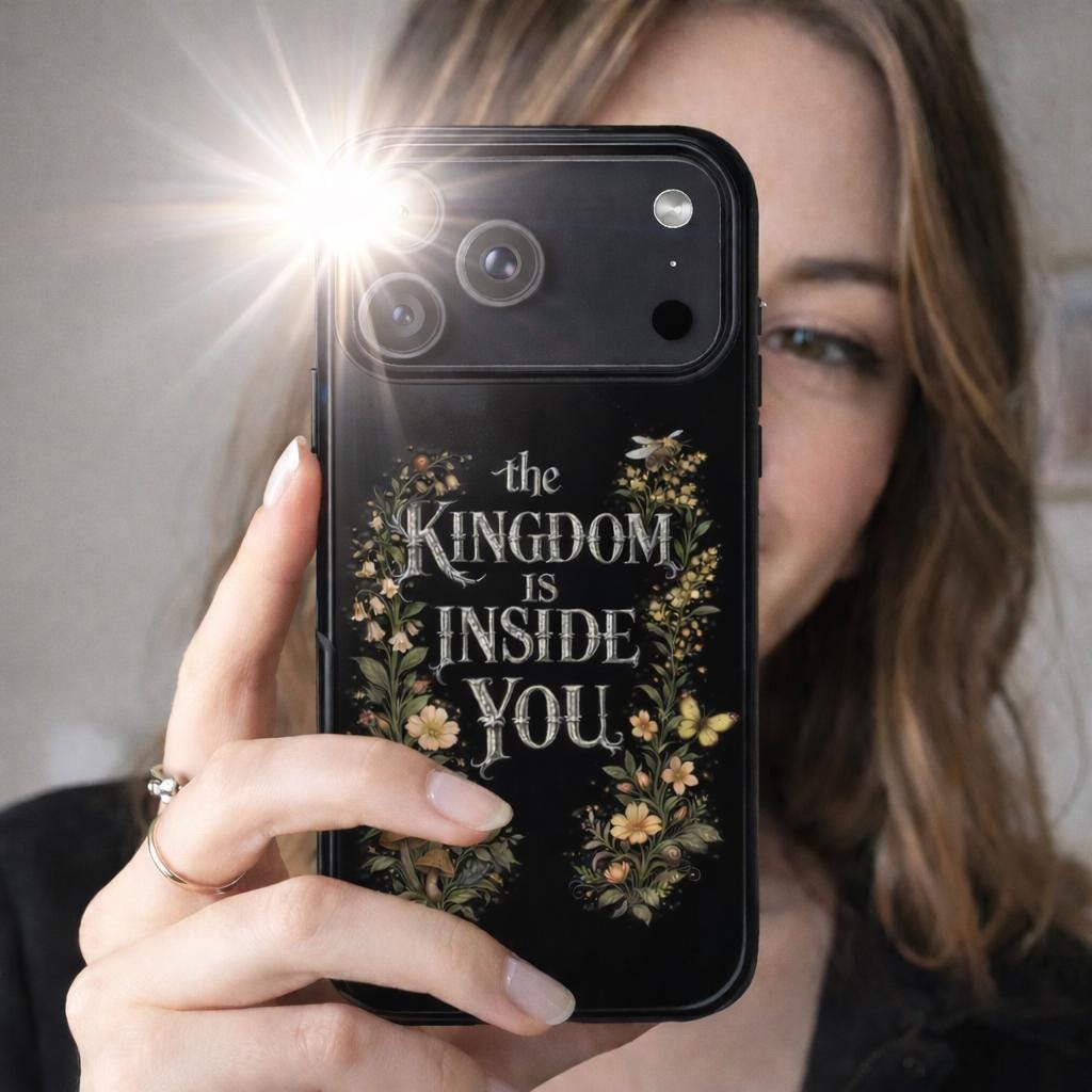 The Kingdom Is Inside You Christian Phone Case | Botanical Scripture Phone Cover
