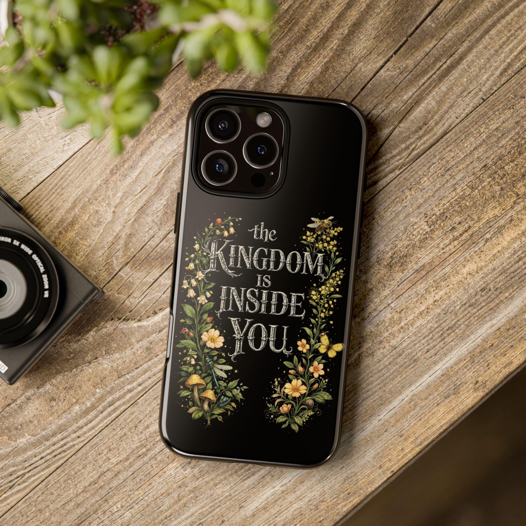 The Kingdom Is Inside You Christian Phone Case | Botanical Scripture Phone Cover