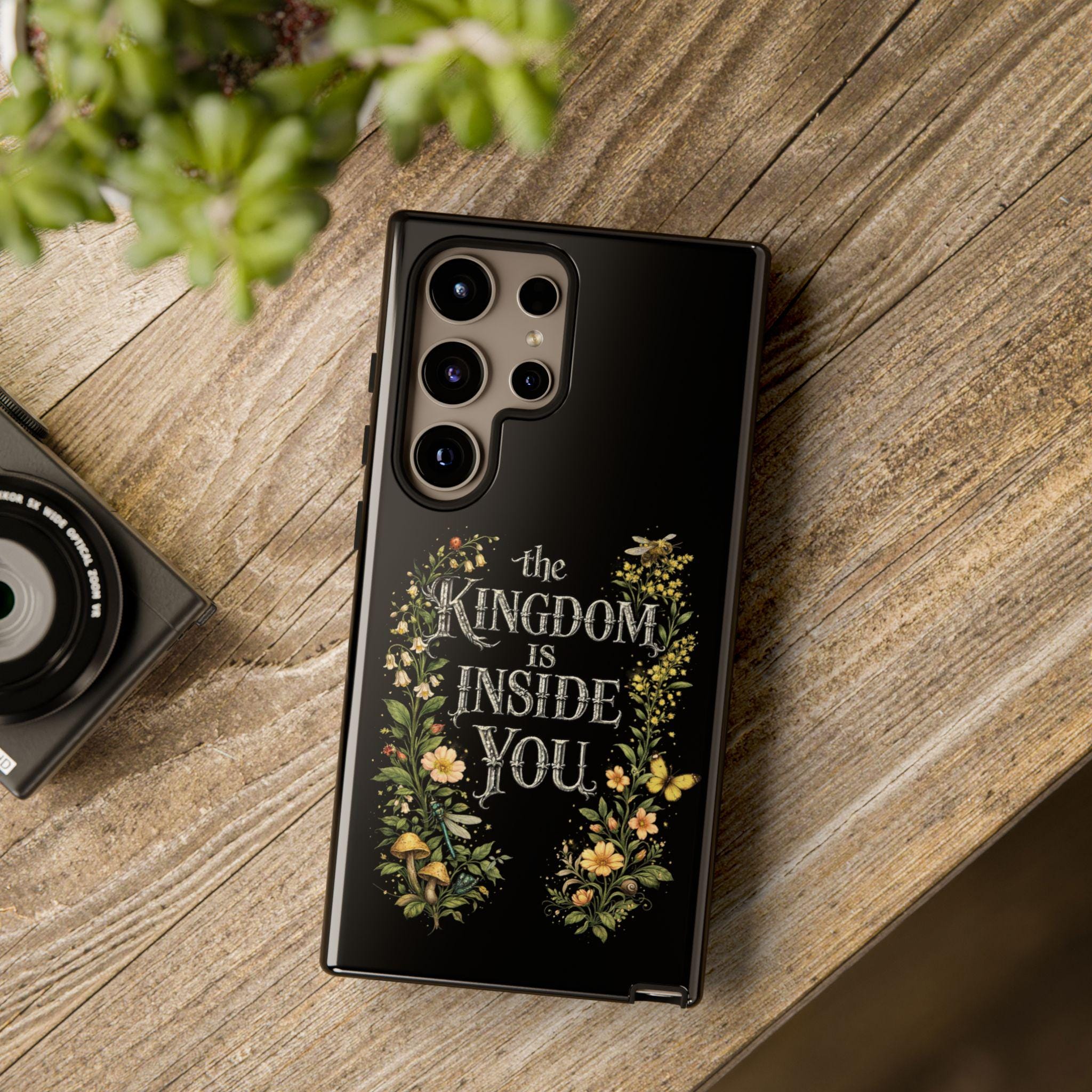 The Kingdom Is Inside You Christian Phone Case | Botanical Scripture Phone Cover