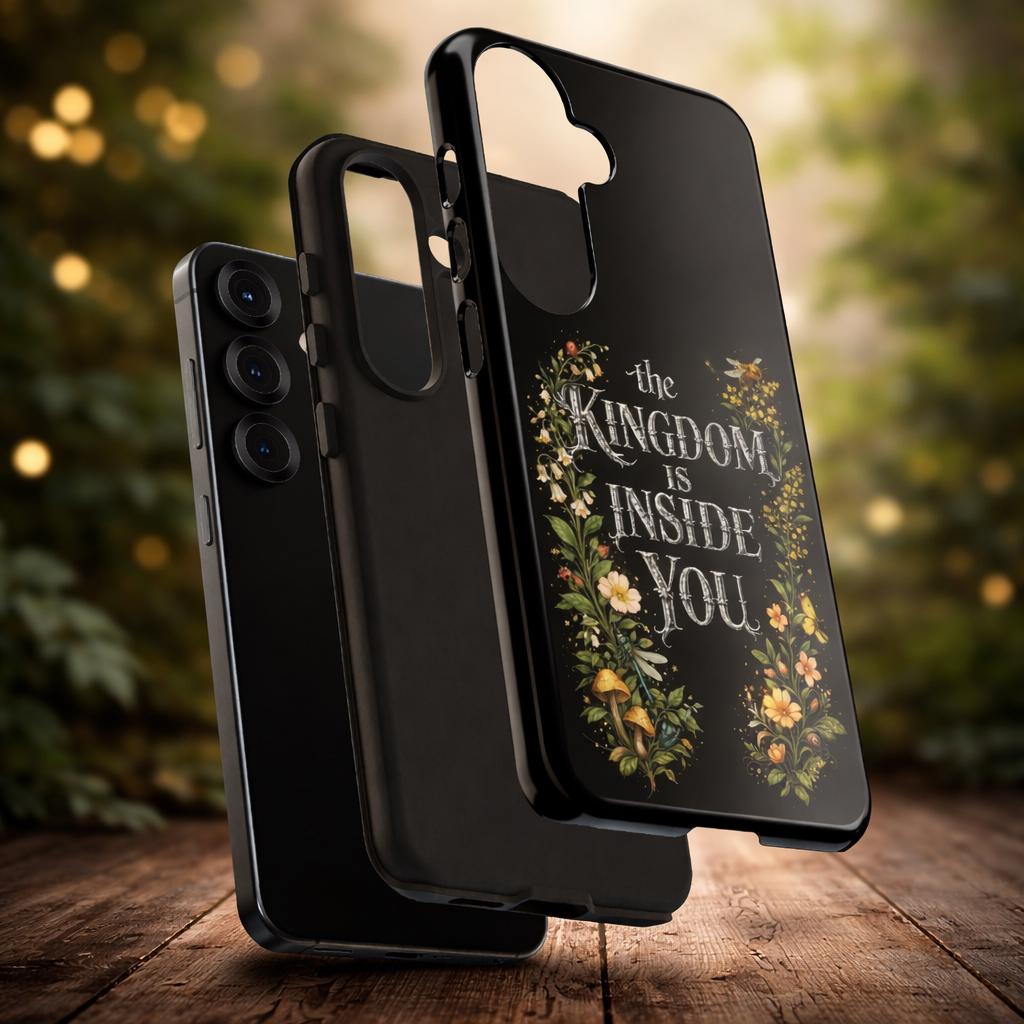 The Kingdom Is Inside You Christian Phone Case | Botanical Scripture Phone Cover
