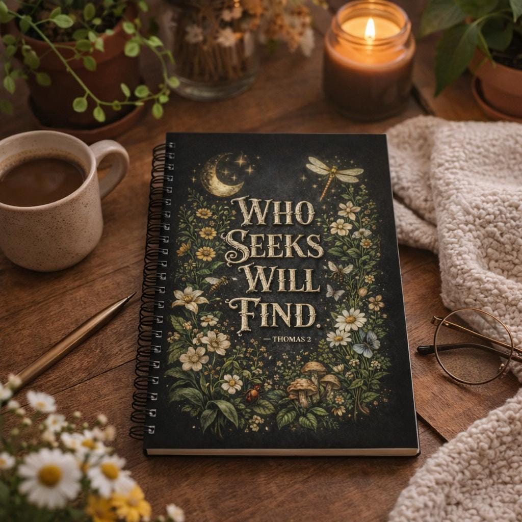 Who Seeks Will Find Notebook | Spiral Ruled Spiritual Journal | Inspirational Lined Paper Notebook